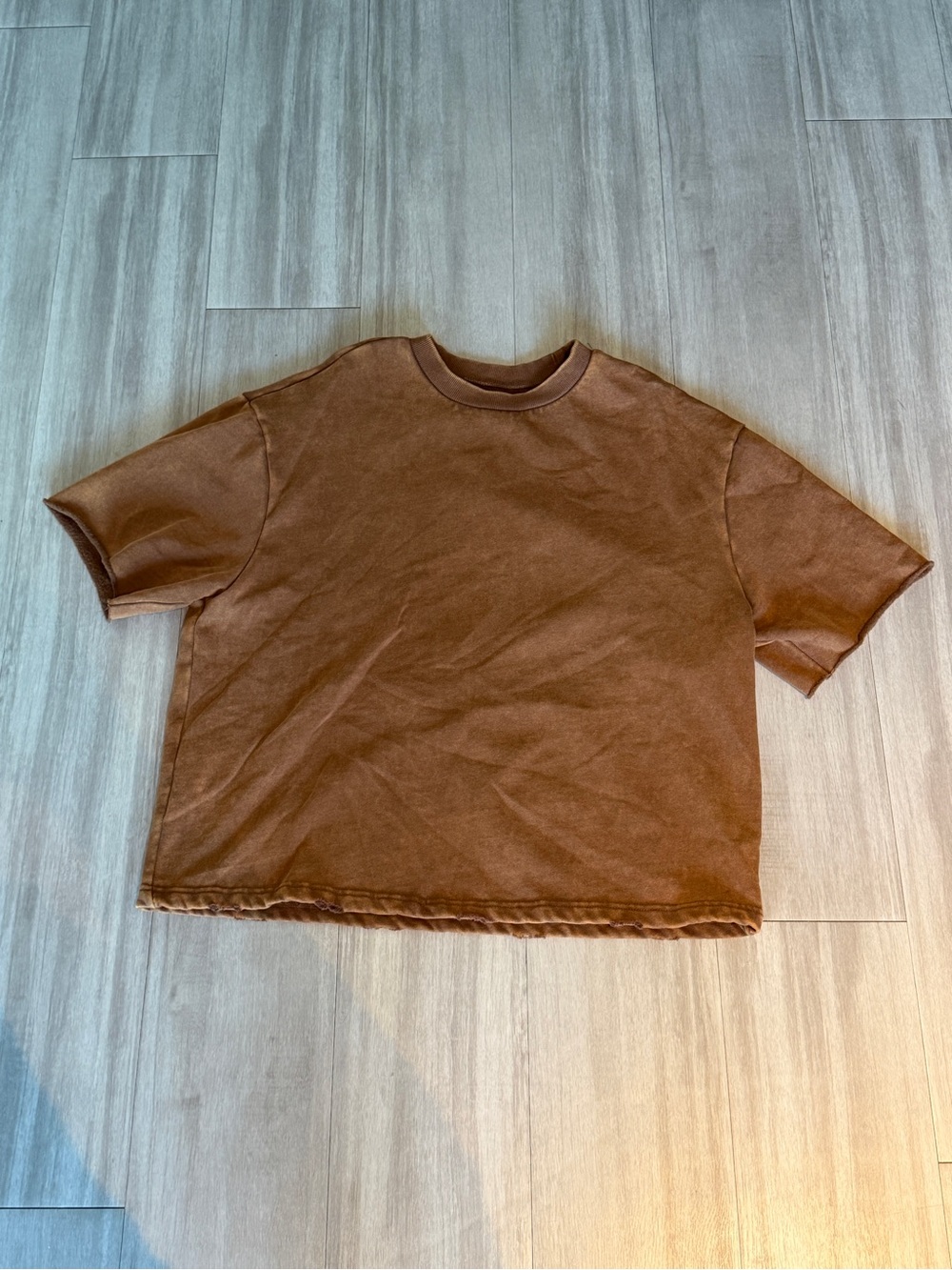 NovaMen  Men's Short Sleeve Crewneck T-Shirt in Chocolate Brown